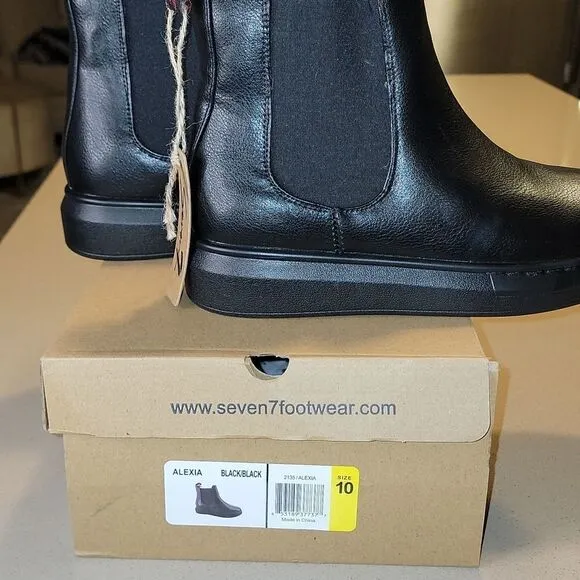 Seven7 Alexia Black Chelsea Boots Size 10
