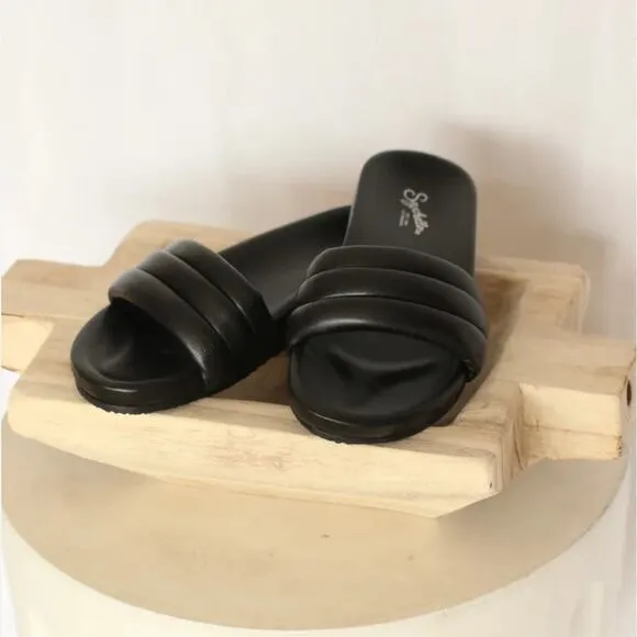 Seychelles Women Lowkey Leather Slide Sandals Size 8