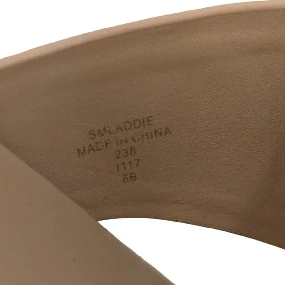 Sigerson Morrison Laddie Padded Leather Slides in Light Latte Espadrille