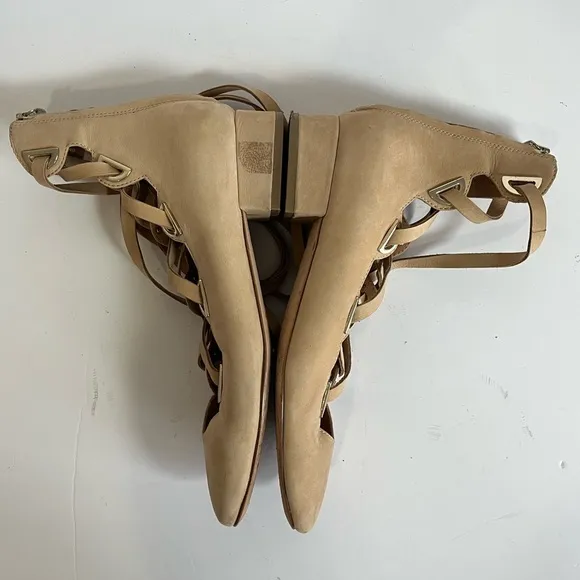 SIGERSON MORRISON Women camel Suede Lace-up Ankle Flats Pump Size US 8B