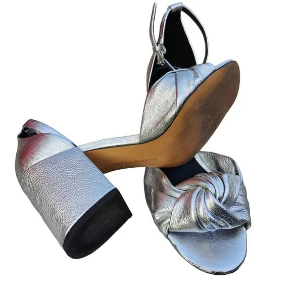 Silver Rebecca Minkoff Open toe sandals sz 9
