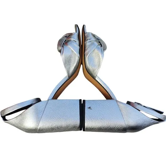 Silver Rebecca Minkoff Open toe sandals sz 9