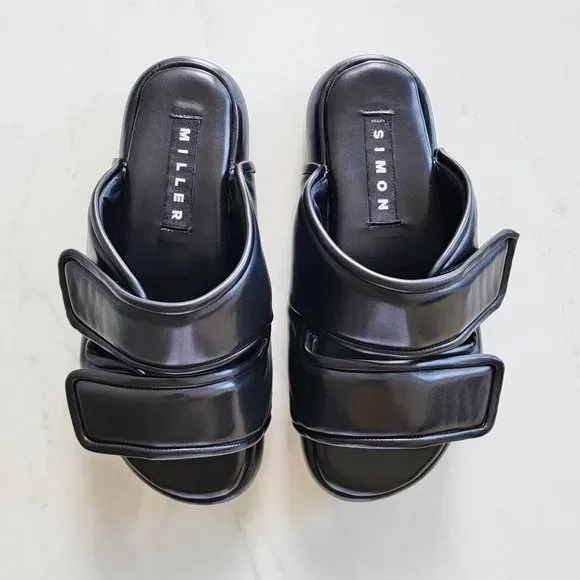 Simon Miller Black Cro Pillow Bubble Slide Sandals Slip On Platform Puffy 36 US6