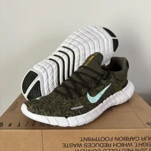 Size 8.5 - Nike Men’s Free Run 5.0 Next Nature Cargo Khaki New