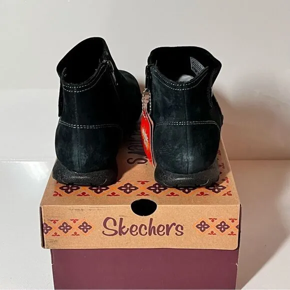 Skechers Bikers Lite Good Mood Suede Ankle Boots