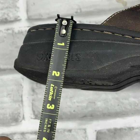 Skechers Charade-Imagine Women's 9 Brown 90's Vintage Y2K Chunky Sandal Jammers