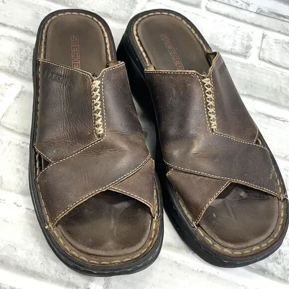 Skechers Charade-Imagine Women's 9 Brown 90's Vintage Y2K Chunky Sandal Jammers