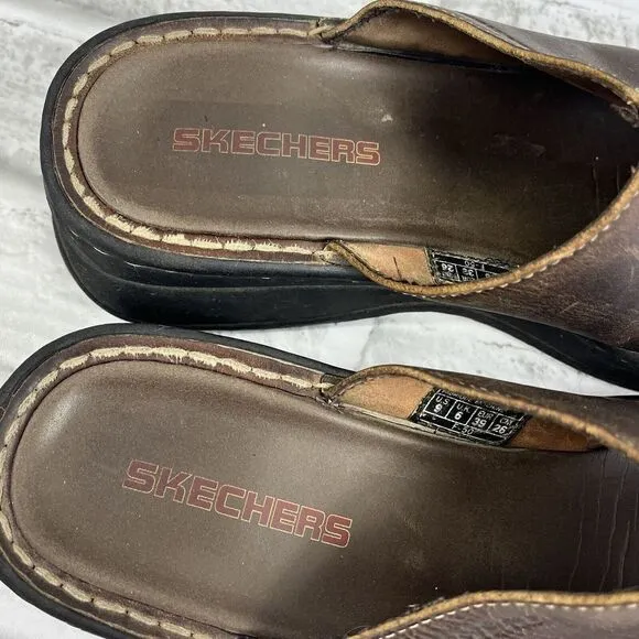Skechers Charade-Imagine Women's 9 Brown 90's Vintage Y2K Chunky Sandal Jammers