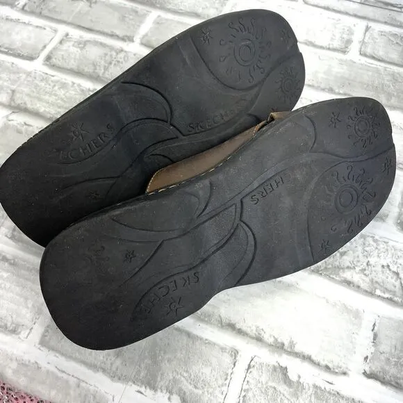 Skechers Charade-Imagine Women's 9 Brown 90's Vintage Y2K Chunky Sandal Jammers
