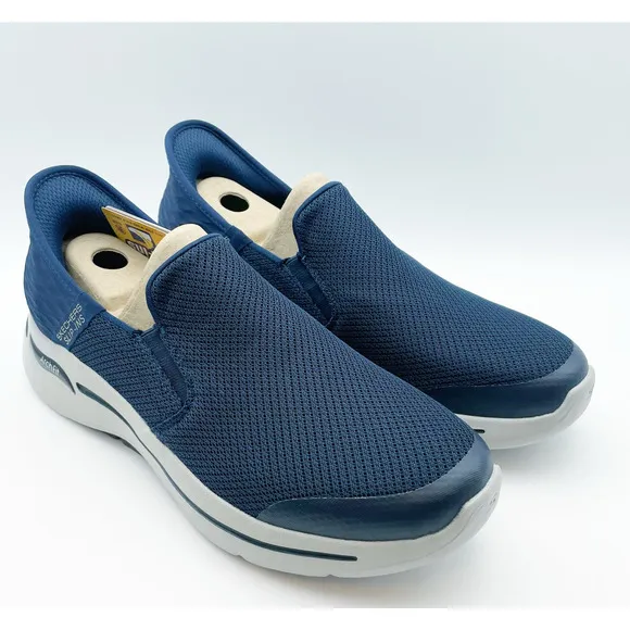 Skechers Men's Max Cushioning Elite Slip On Sneakers Size 9 Navy Blue Knit NIB