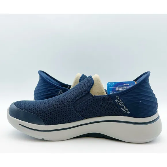 Skechers Men's Max Cushioning Elite Slip On Sneakers Size 9 Navy Blue Knit NIB