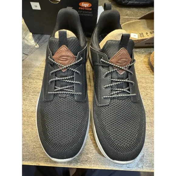 Skechers Men's Slade-Breyer 210892 Knitted Mesh Bungee Lace Size 8.5 Black