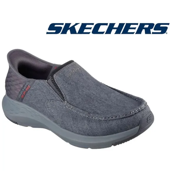 Skechers Slip-ins Parson Dewitt gray loafers slip ons size 13W casual shoes