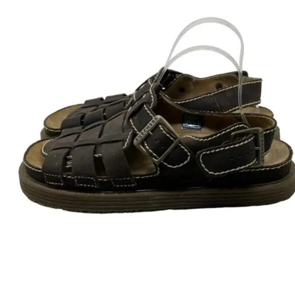 Skechers Vintage Fisherman Jammers Sandals Brown Leather Buckle
