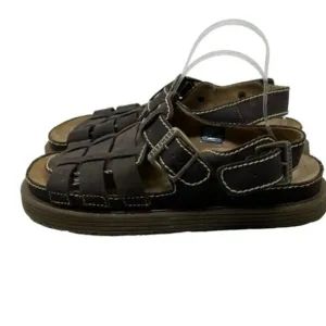 Skechers Vintage Fisherman Jammers Sandals Brown Leather Buckle