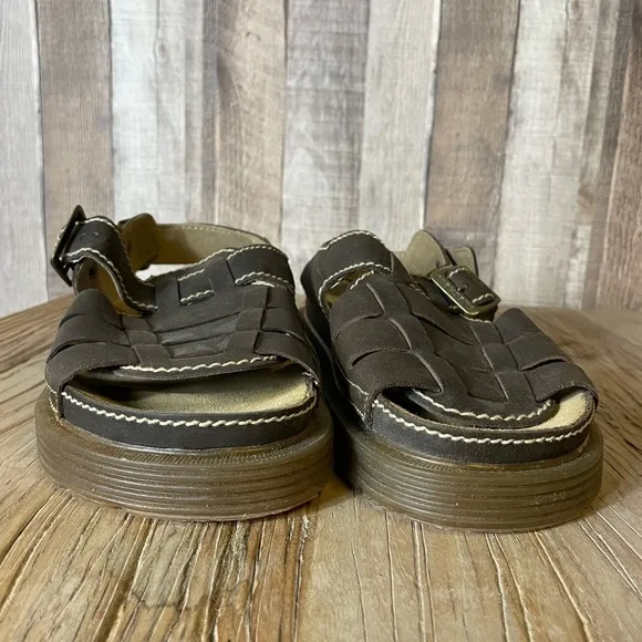 Skechers Vintage Fisherman Jammers Sandals Brown Leather Buckle