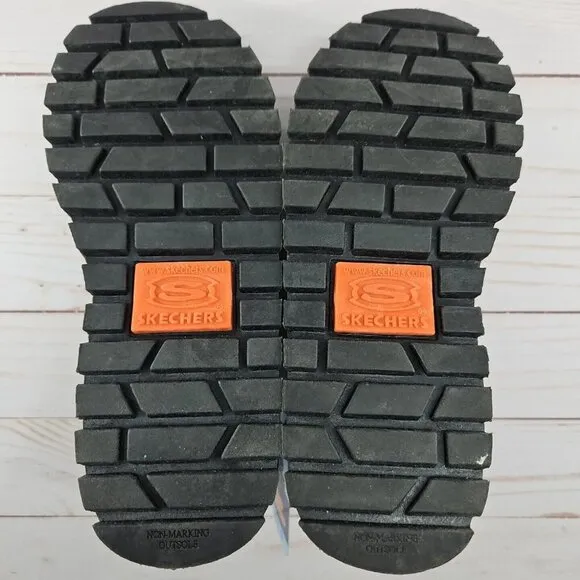 Skechers‎ Youth Size 1 Black Chunky Leather Sandals Platform Y2K 90s Grunge