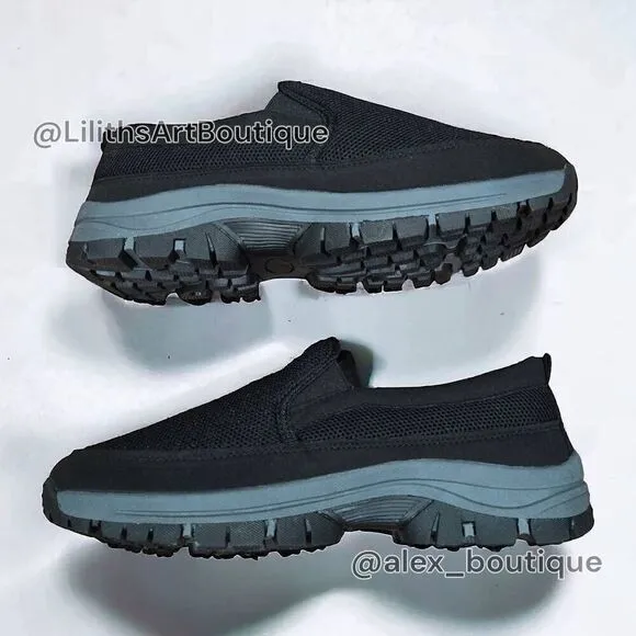 Slip-on Canvas Loafers Sport Shoes(F029)-Size 8.5 for Men