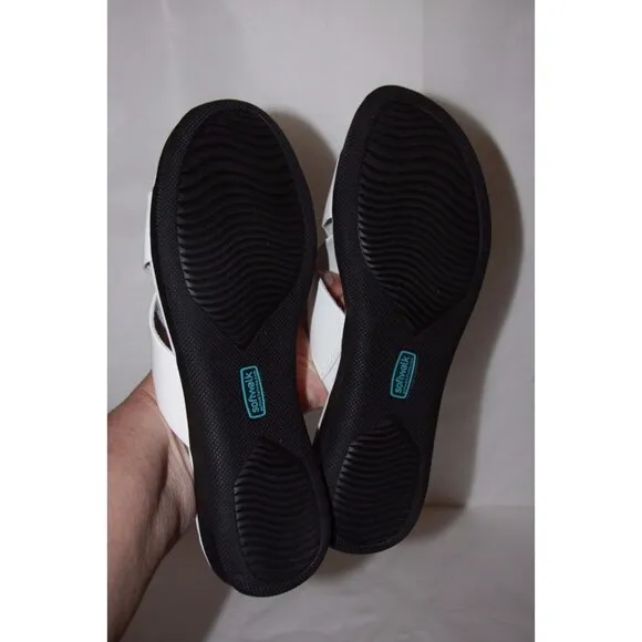 Soft Walk Tillman Women's 11 Narrow White soft nappa leather slides - New