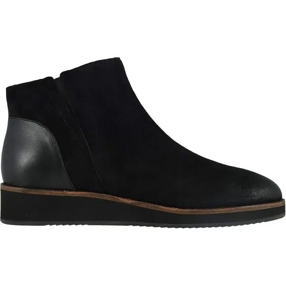 SoftWalk Wesley Boots Women's 5.5 Black Leather Side Zip Ankle Booties ZPO1061