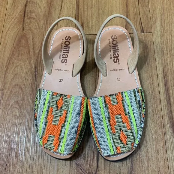 Solillas Menorcan Aztec Peep Toe Boho Sandals