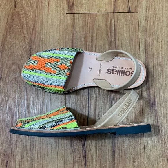 Solillas Menorcan Aztec Peep Toe Boho Sandals
