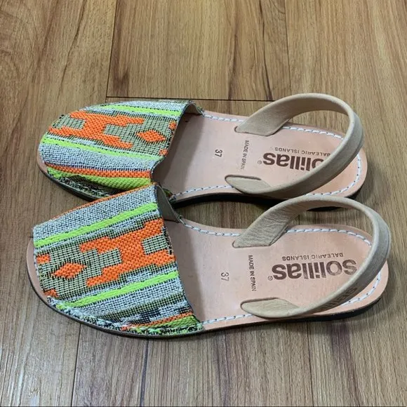 Solillas Menorcan Aztec Peep Toe Boho Sandals