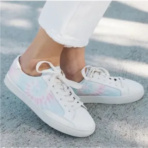 Soludos Ibiza Tie Dye Lace Up Casual Leather Sneakers 8.5