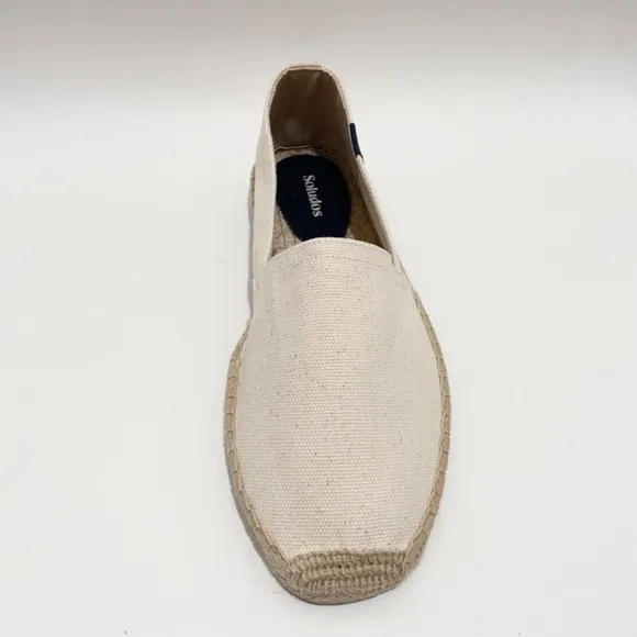 Soludos Original Dali Espadrille Shoes Beige Natural Canvas Slip On Loafers 8