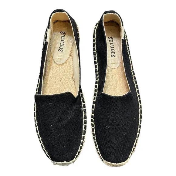 SOLUDOS The Original Espadrille Sandals Cotton Jute Round Toes Flats Loafers NIB