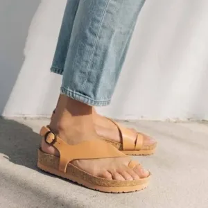 Soludos Womens Maya Sandals Natural Leather Brown Size 10