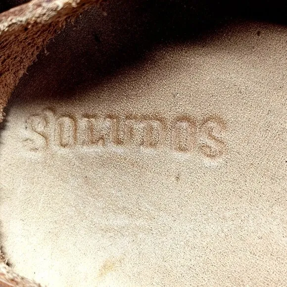Soludos Womens Maya Sandals Natural Leather Brown Size 10