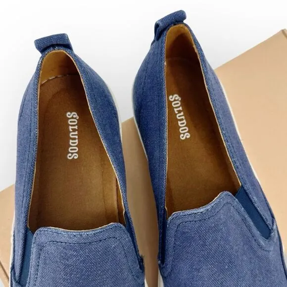 SOLUDOS MEN’S ALGARVE SLIP ON SNEAKER NAVY - size 12- NIB‎