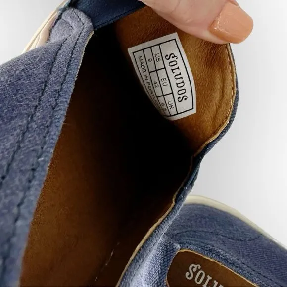 SOLUDOS MEN’S ALGARVE SLIP ON SNEAKER NAVY - size 12- NIB‎