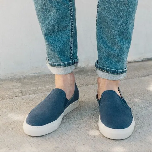 SOLUDOS MEN’S ALGARVE SLIP ON SNEAKER NAVY - size 12- NIB‎