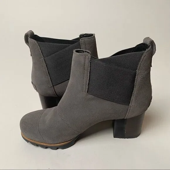 Sorel Addington Chelsea Ankle Boots Black Heel Quarry Black 8.5