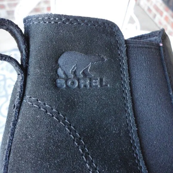 SOREL &quot;Evie II&quot; Women's Chelsea Black Wedge Boots Size 8.5