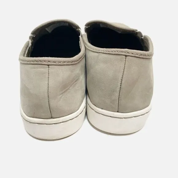 Sorel Campsneak Gray Green Suede Leather Slip On Flats Sneakers Women’s Size 8.5