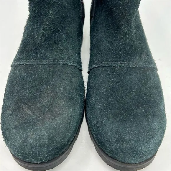 Sorel Emelie Black Leather Chelsea Boots Girls Size 5 Multicolor Rainbow Stars