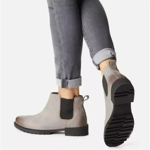 Sorel EMELIE II Chelsea Waterproof Boots Booties 1951201-052 Gray Size 5.5