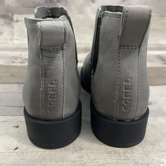 Sorel EMELIE II Chelsea Waterproof Boots Booties 1951201-052 Gray Size 5.5