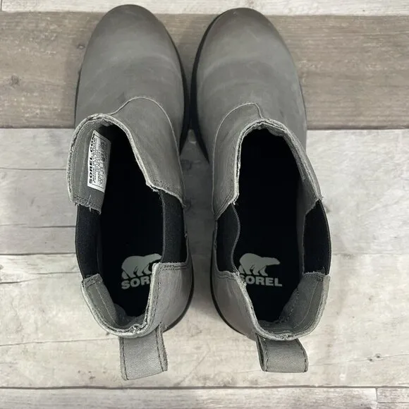 Sorel EMELIE II Chelsea Waterproof Boots Booties 1951201-052 Gray Size 5.5