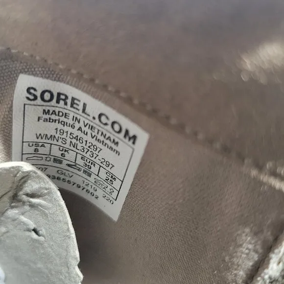 Sorel Harlow Women's Size 8M US Taupe Leather Side Zip Bootie Boots NL3737-297