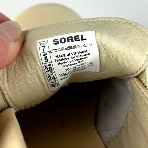 SOREL Joan Now City Loafers - Cream, Size 7