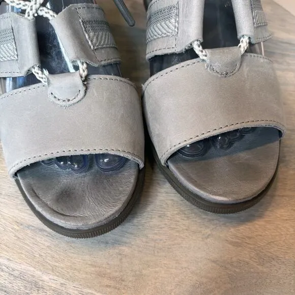 Sorel‎ Joanie II Ghillie Women's Ash Laces Gladiator Chunky Wedge Sandals Size 8