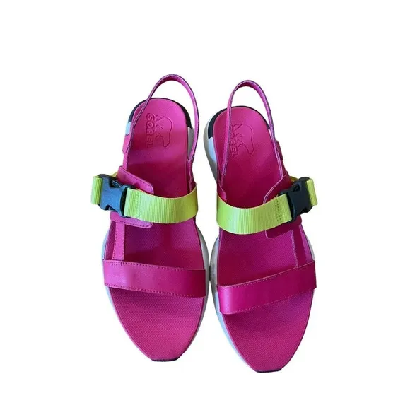 SOREL Kinetic Impact Sling Sandals in Bright Pink Size 9.5 Shoes