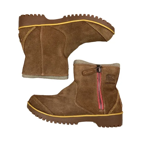 SOREL Meadow Winter Zip-Up Boots Sz 6