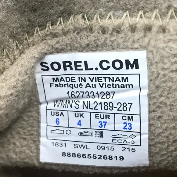 SOREL Meadow Winter Zip-Up Boots Sz 6