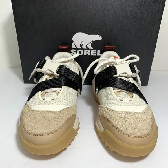 Sorel ONA 718 EQ Low Sneakers Lace-up Buckle Chalk Size 5.5 NEW