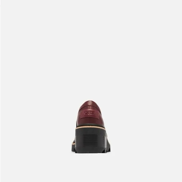 SOREL WOMEN'S JOAN LEATHER LOAFERS SIZE 8 BURGUNDY
